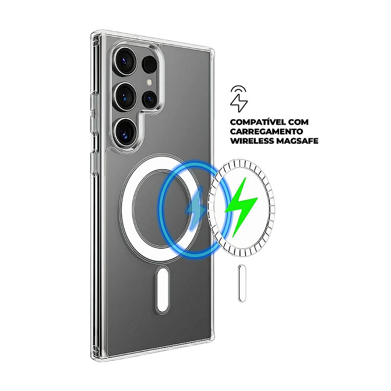 Capa MagSafe para Samsung Galaxy S24 Ultra - Transparente - Gshield