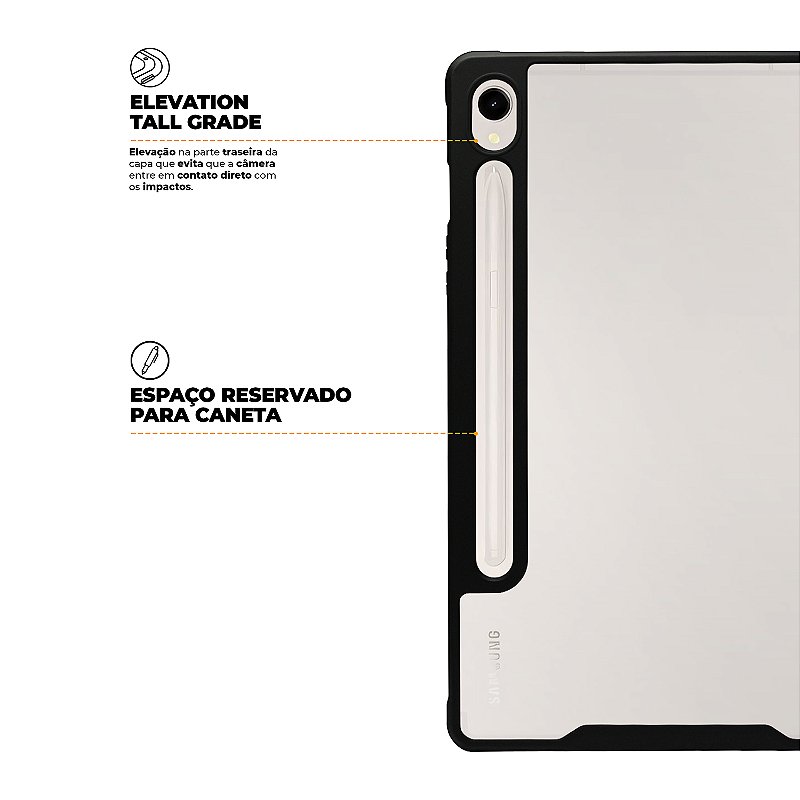 Capa para Samsung Galaxy Tab S9 - Clear Shock - Gshield - foto 2