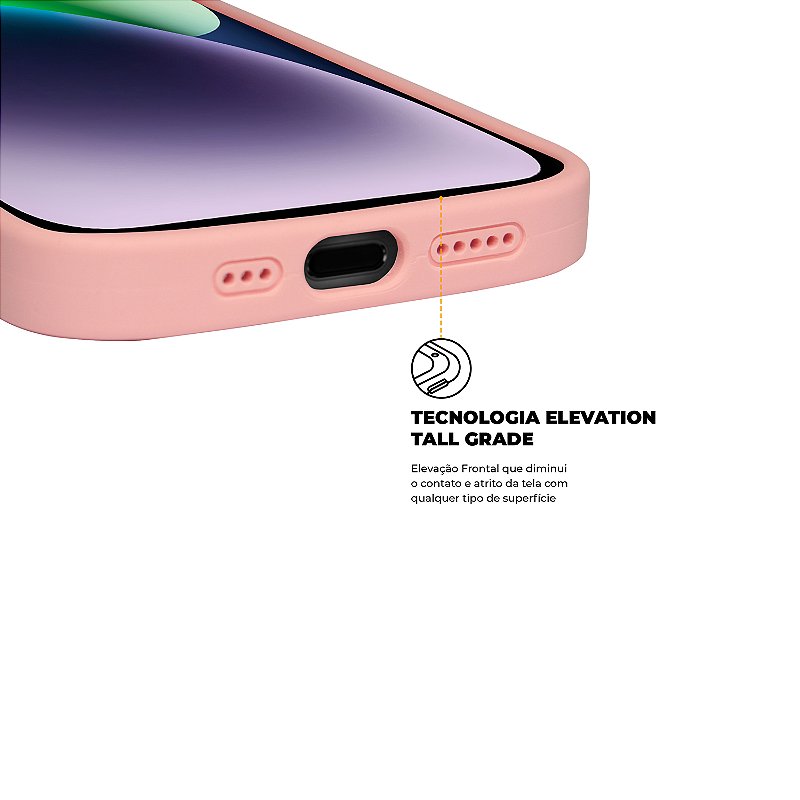 Capa para iPhone 14 - Silicon Premium Rosa - Gshield