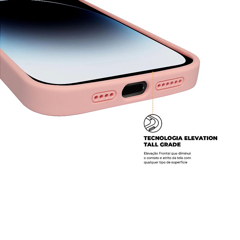 Capa para iPhone 14 Pro Max - Silicon Premium Rosa - Gshield