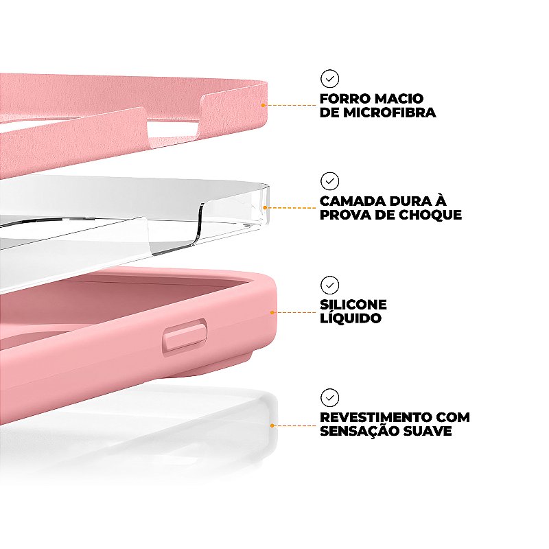 Capa para iPhone 15 - Silicon Premium Rosa - Gshield - foto 3
