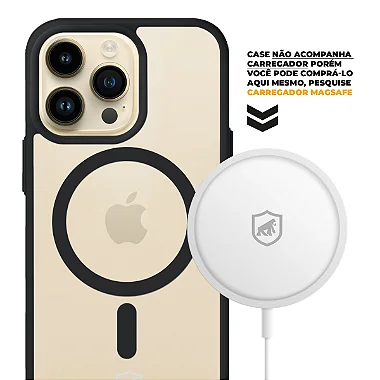 Kit Capa Magsafe Preta e Pelicula Ultra Glass Preta para iPhone 15 Pro Max - Gshield