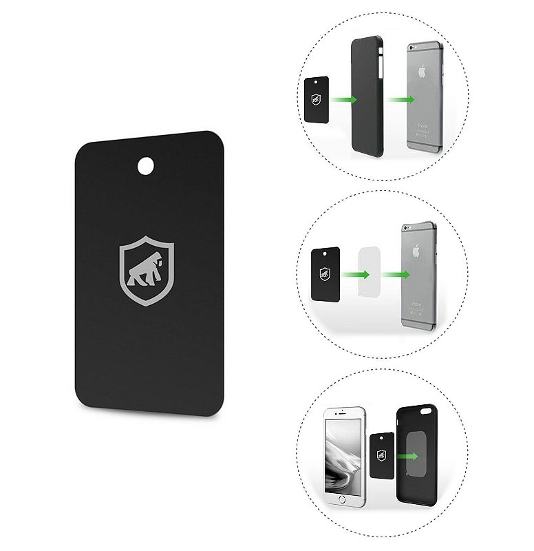 Placa metalica de Reposição para Suporte Magnético - Gshield - foto 2