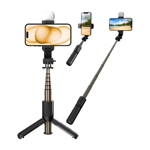 Tripé Bastão Multifuncional com Iluminação Flash Selfie Light Ajustável e Controle Bluetooth Removível - Survivor - Gshield - foto 2