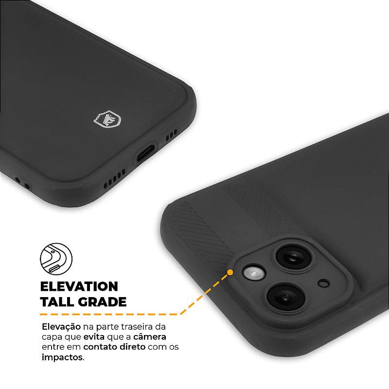 Kit Capa Symetric Preta e Película Defender Pro Privacidade para iPhone 15 - Gshield