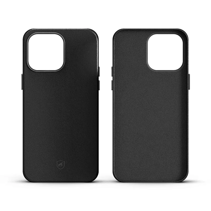 Kit Capa Couro Dual Preta e Película Defender Pro Privacidade para iPhone 15 Pro Max - Gshield