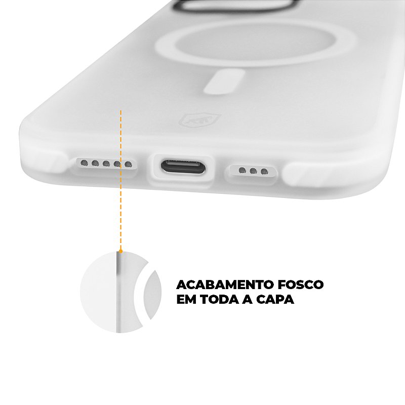 Kit Capa Magsafe Pro Transaprente e Pelicula Defender Pro Privacidade para iPhone 15 - Gshield