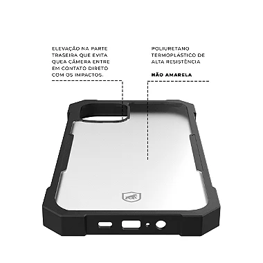 Kit Capa Dual Shock X e Pelicula Defender Pro Privacidade para iPhone 15 Pro Max - Gshield