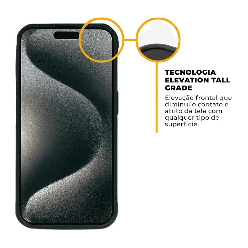 Kit Capa Dinamic Cam Protection e Pelicula Ultra Glass Preta para iPhone 15 Pro Max - Gshield