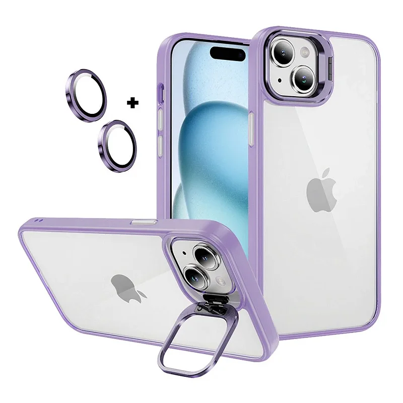 Kit Capa Gravity Lilás e Pelicula Ultra Glass para iPhone 15 - Gshield