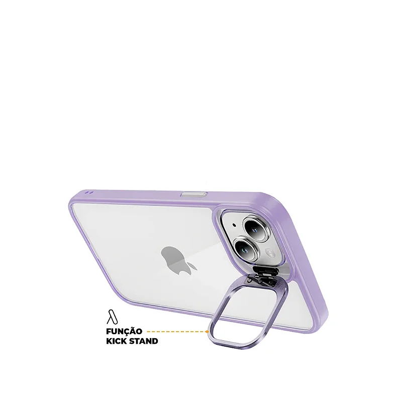 Kit Capa Gravity Lilás e Pelicula Ultra Glass para iPhone 15 - Gshield