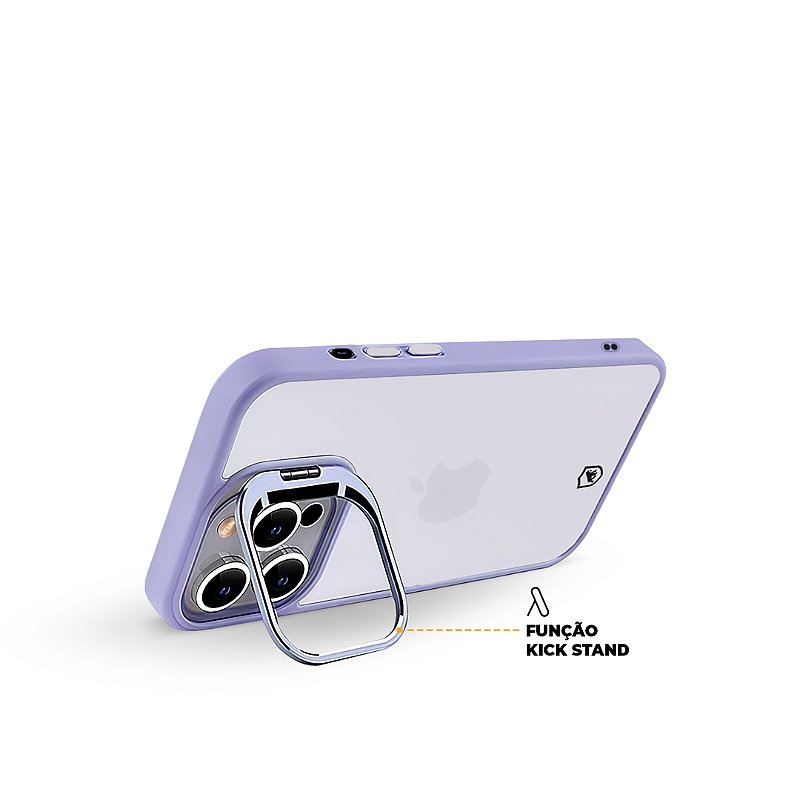 Kit Capa Gravity Lilás e Pelicula Ultra Glass para iPhone 15 Pro - Gshield