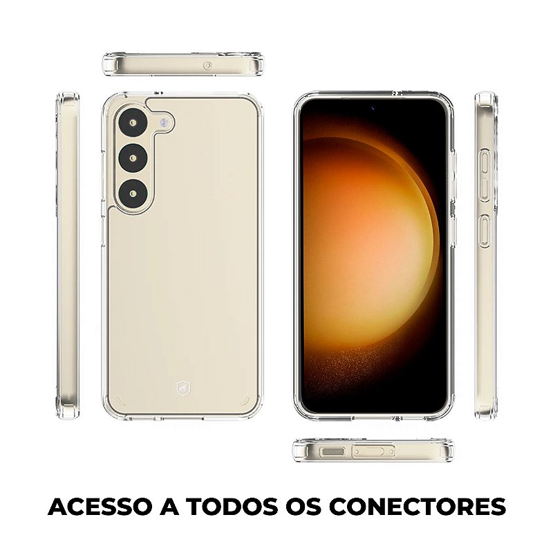 Kit Capa Clear e Película Dual Glass para Samsung Galaxy S23 Plus - Gshield