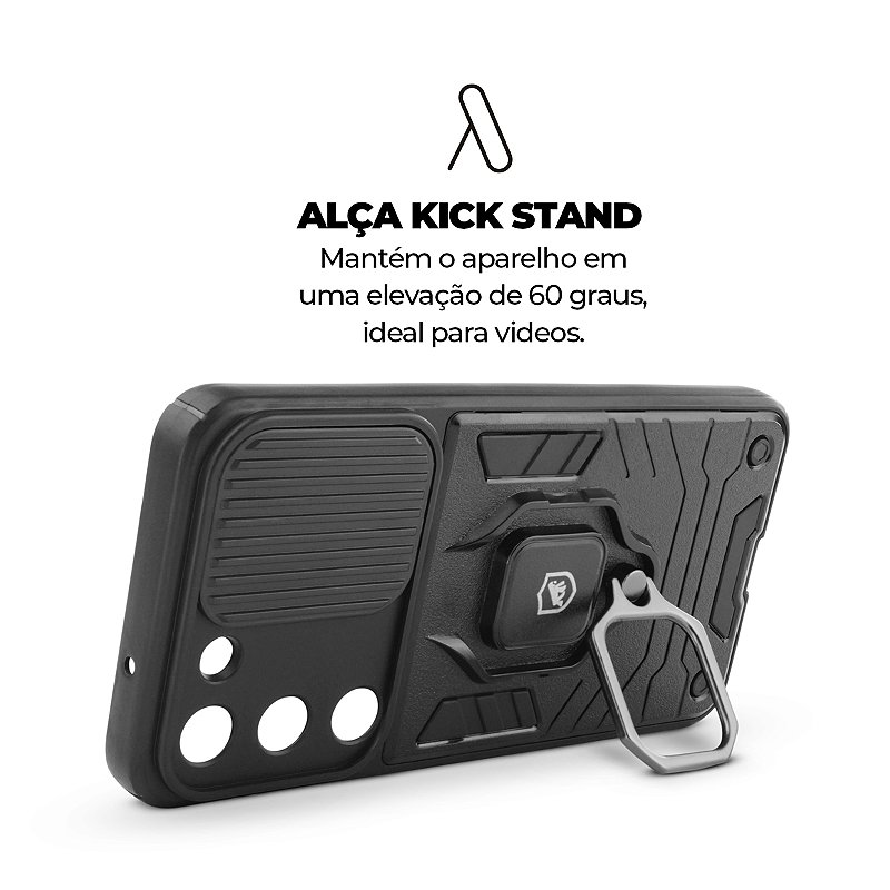 Kit Capa Defender e Película Dual Glass para Samsung Galaxy S23 Plus - Gshield