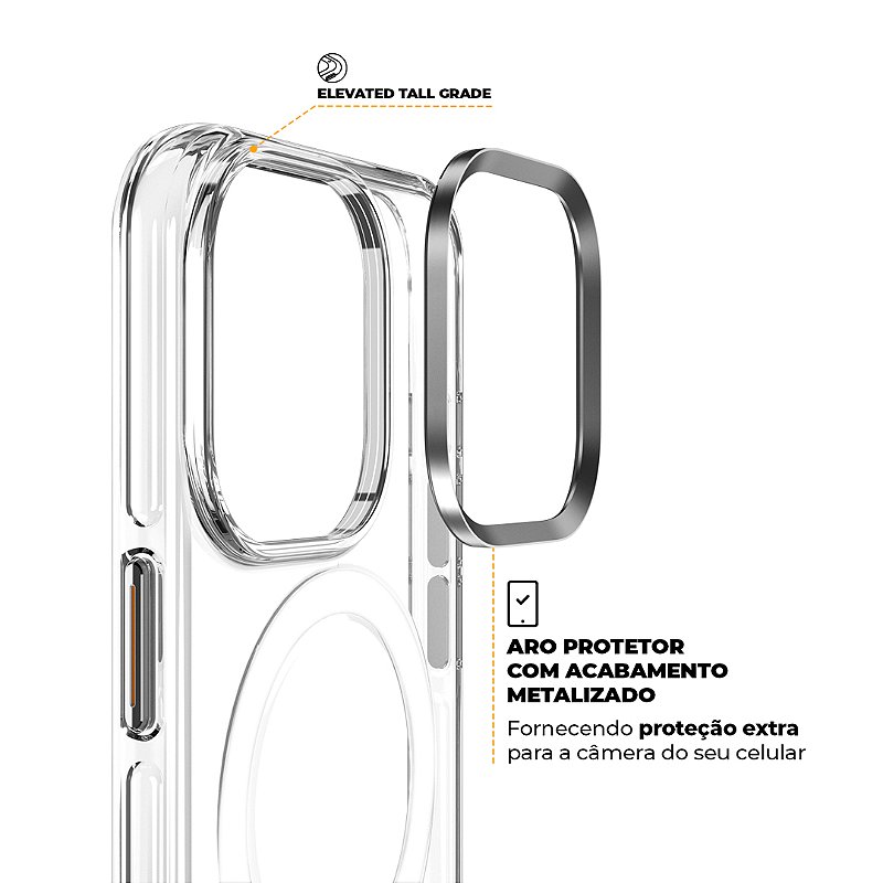 Kit Capa MagSafe Crystal Armor e Pelicula Defender Pro Privacidade para iPhone 15 Pro - Gshield