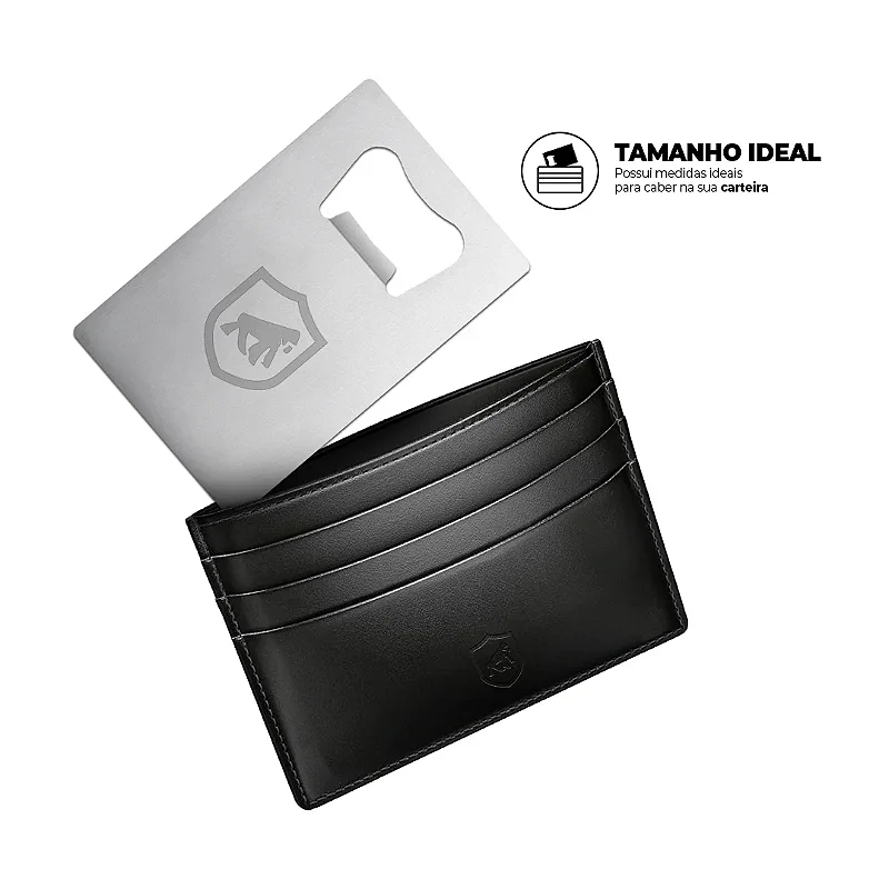 Kit Carteira Ultra Slim e Cartão Abridor em Metal - Gshield - foto 9