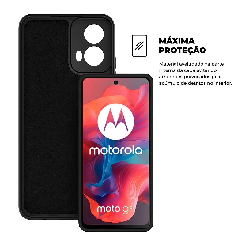 Capa para Motorola Moto G04 - Silicon Veloz - Gshield