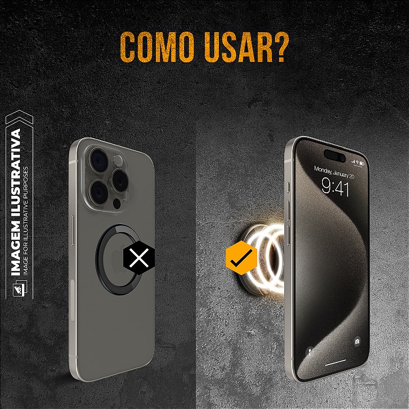 Anel de Parede Magnético MagSafe - Compatível com capas Magsafe - Victus - Gshield - foto 3