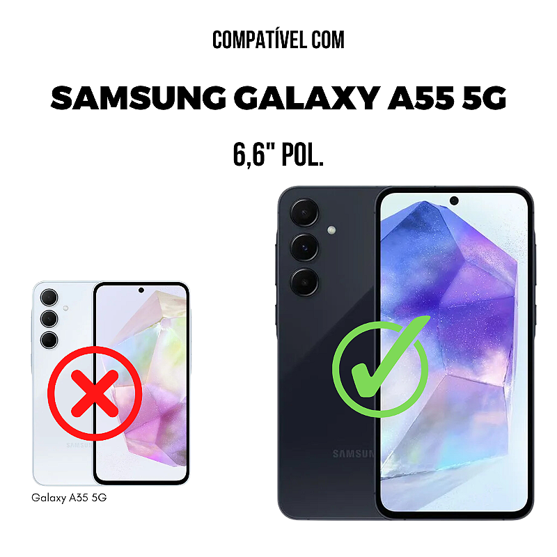 Capa para Samsung Galaxy A55 5G - Dual Shock Sense Preta - Gshield