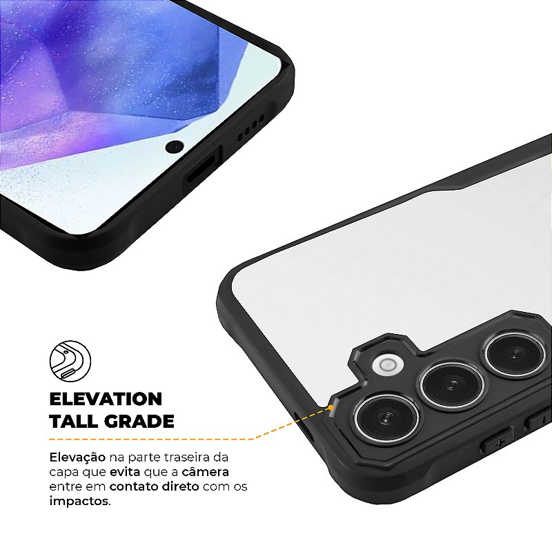 Capa para Samsung Galaxy A55 5G - Dual Shock Sense Preta - Gshield