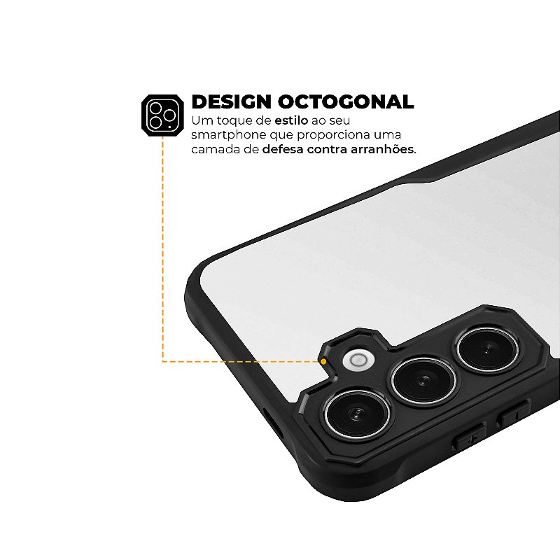 Capa para Samsung Galaxy A55 5G - Dual Shock Sense Preta - Gshield