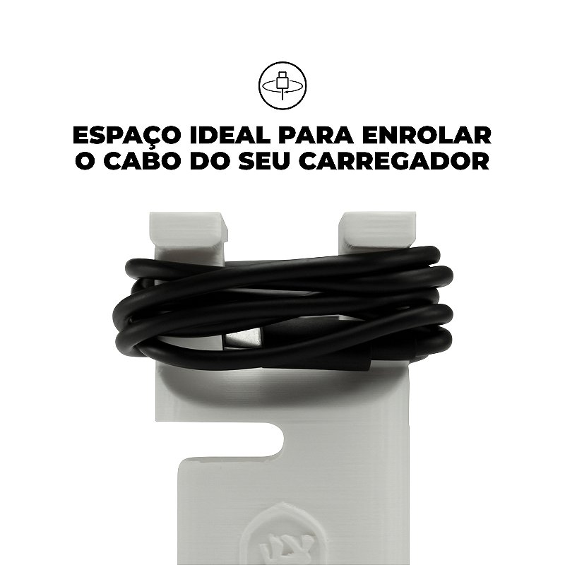 Suporte Organizador de Cabos para Carregador 25W Gshield - Branco - foto 3