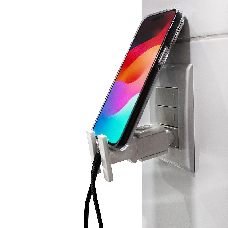 Suporte Organizador de Cabos para Carregador 25W Gshield - Branco - foto 2