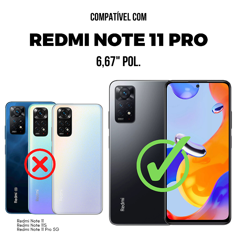 Capa para Xiaomi Redmi Note 11 Pro - Symetric Preta - Gshield
