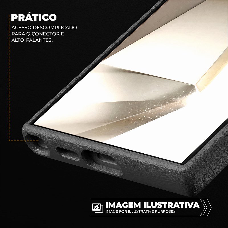 Capa para Samsung Galaxy S24 Ultra - Couro Dual Magsafe - Preta - Gshield