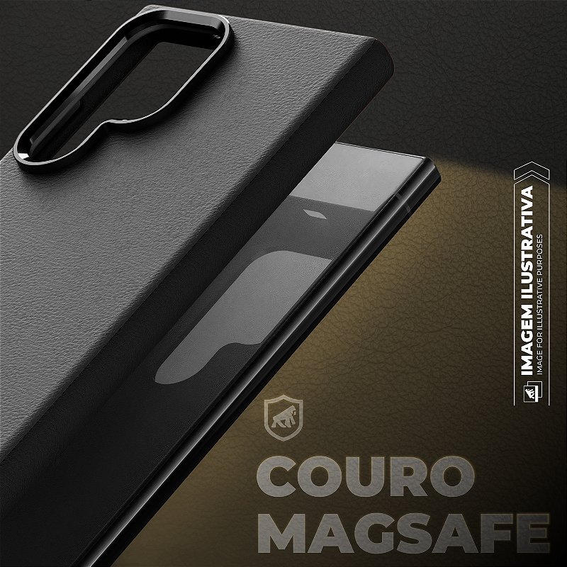 Capa para Samsung Galaxy S24 Ultra - Couro Dual Magsafe - Preta - Gshield