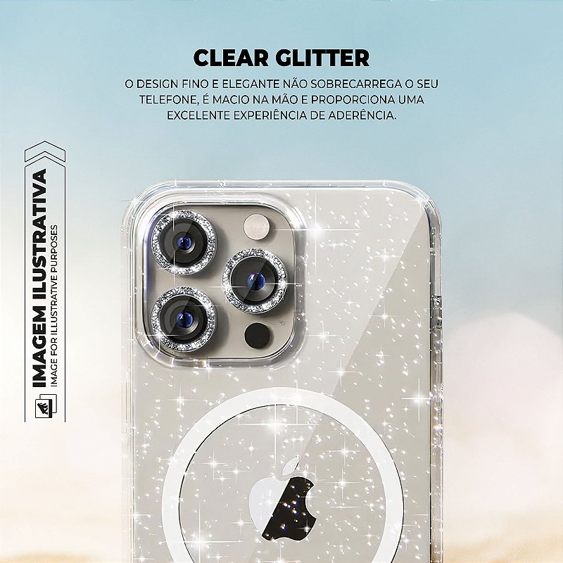 Capa para iPhone 15 Pro Max - MagSafe Glitter - Gshield