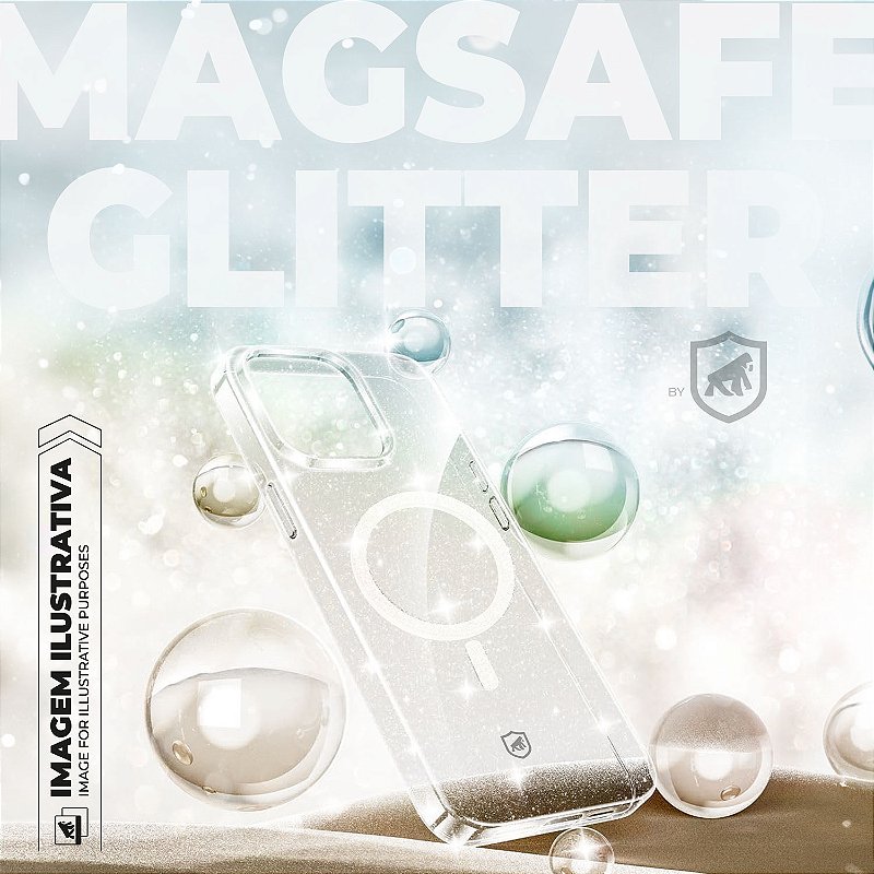 Capa para iPhone 15 Pro Max - MagSafe Glitter - Gshield