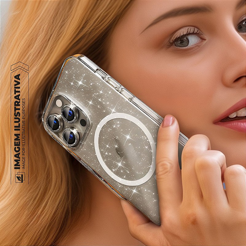 Capa para iPhone 15 Pro Max - MagSafe Glitter - Gshield