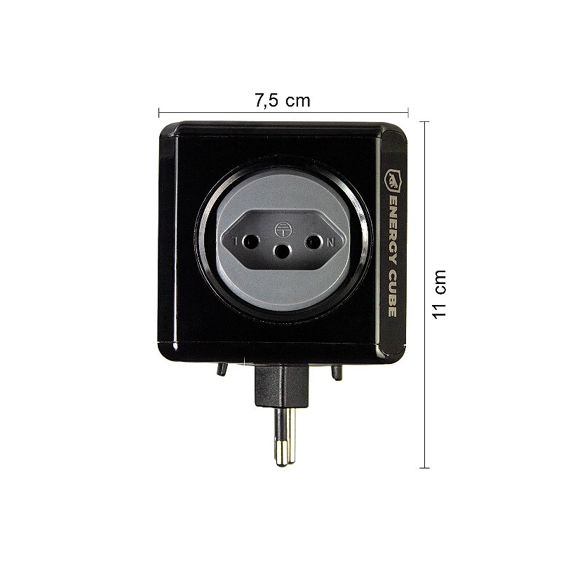 Filtro de Linha Multiplicador de Tomadas Bivolt - Entradas USB-A / Tipo C + 4 Tomadas - Energy Cube - Gshield