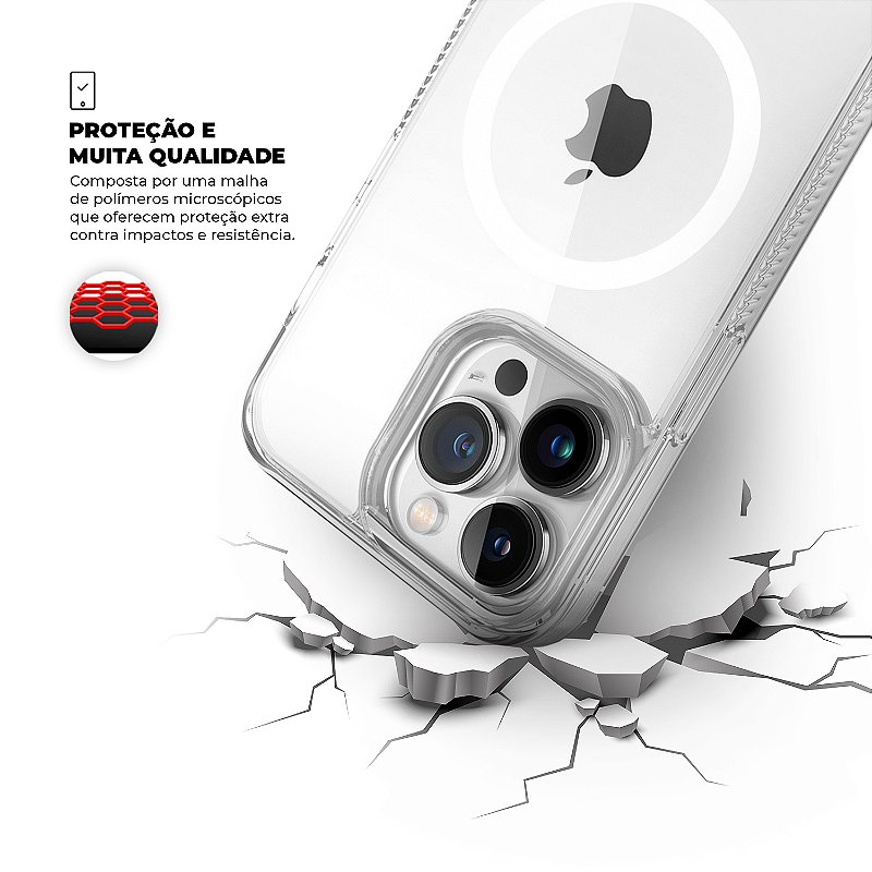 Kit Capa Anti-Slip Magsafe e Pelicula Ultra Glass para iPhone 15 Pro Max - Gshield