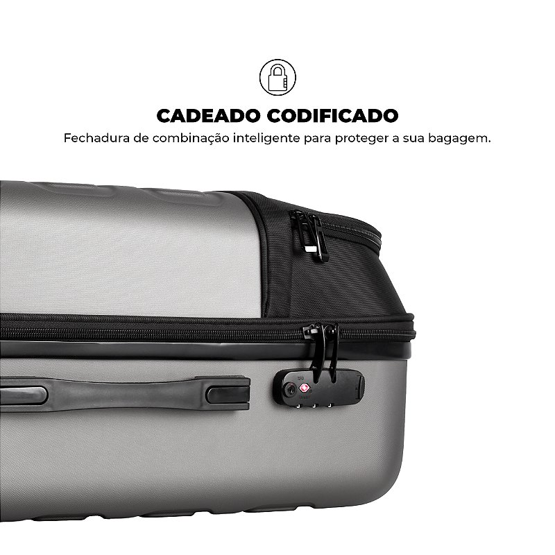 Kit Malas para Viagem Armor (Bagagem de Mão e para Despachar) + iTag (2 unidades) - Gshield - foto 7