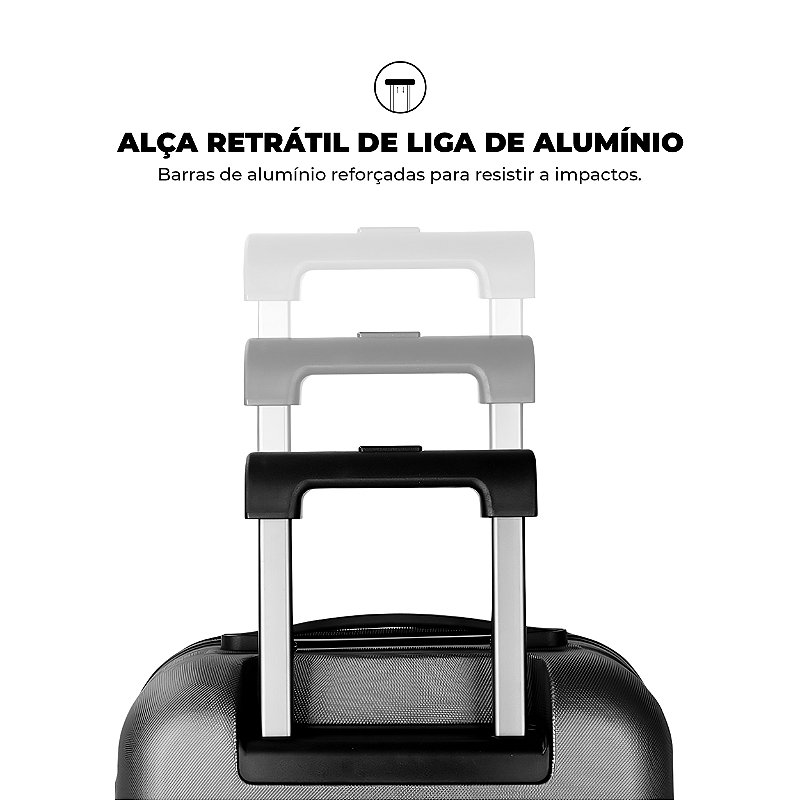 Kit Malas para Viagem Armor (Bagagem de Mão e para Despachar) + iTag (2 unidades) - Gshield - foto 6