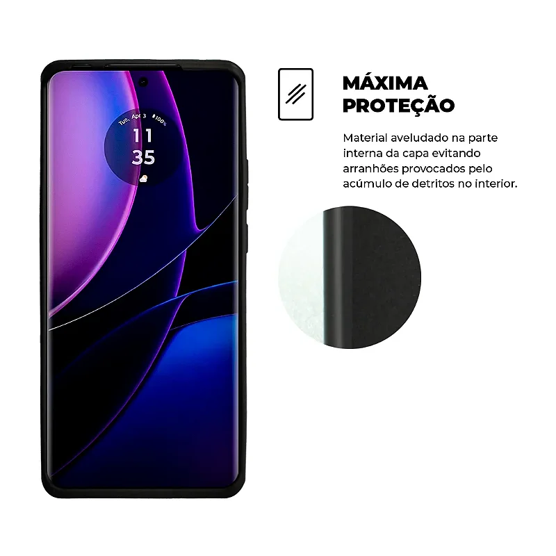 Kit Capa Silicon Veloz e Película Hydrogel HD para Motorola Moto Edge 40 - Gshield