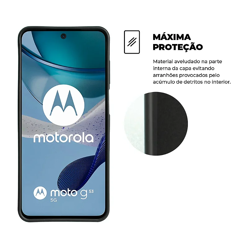 Kit Capa Silicon Veloz e Película Hydrogel HD para Motorola Moto G53 - Gshield