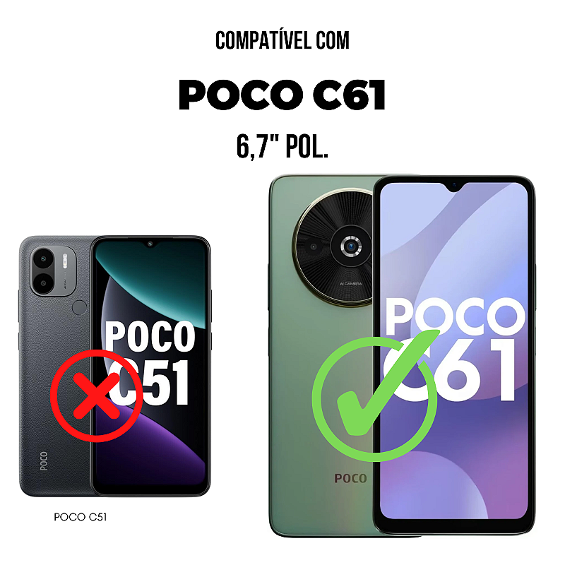 Película para Xiaomi Poco C61 - Traseira de Fibra de Carbono Preta - Gshield