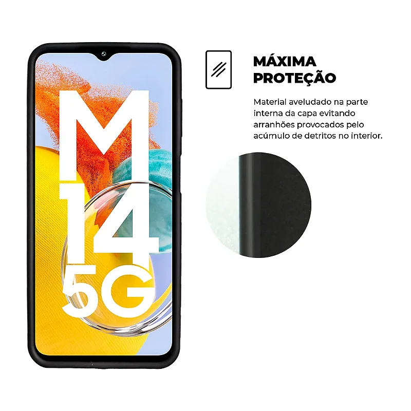 Kit Capa Silicon Veloz e Película Hydrogel HD para Samsung Galaxy M14 - Gshield