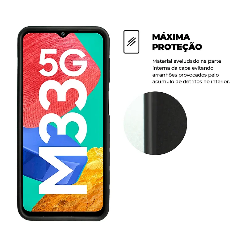 Kit Capa Silicon Veloz e Película Hydrogel HD para Samsung Galaxy M33 - Gshield