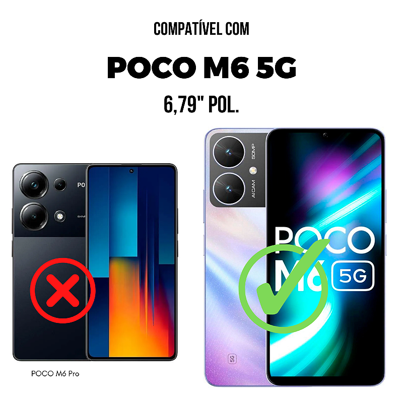 Película para Xiaomi Poco M6 5G - Traseira de Fibra de Carbono - Gshield