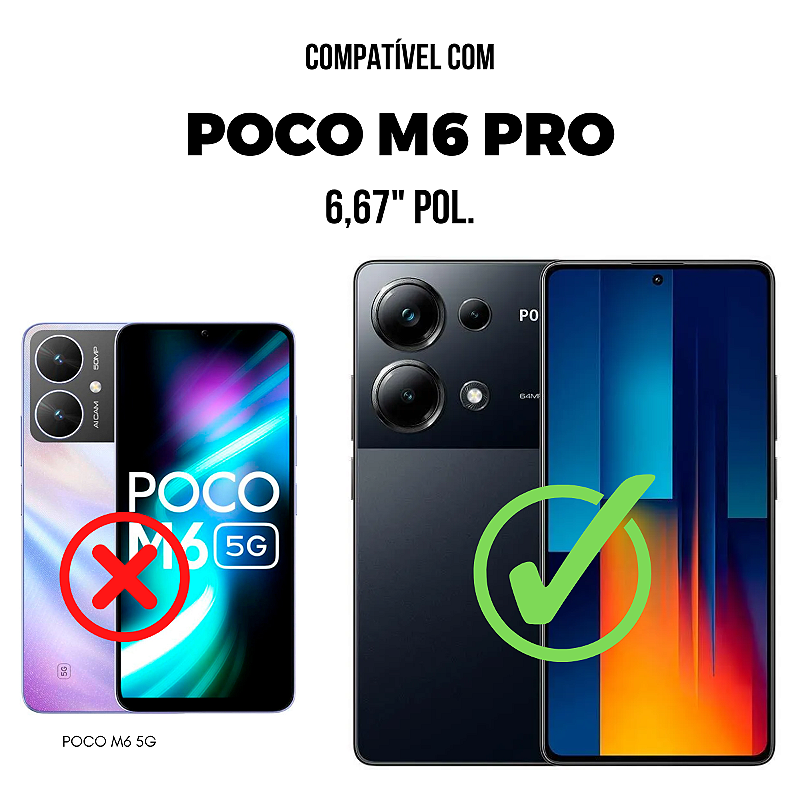 Película para Xiaomi Poco M6 Pro - Traseira de Fibra de Carbono Preta - Gshield