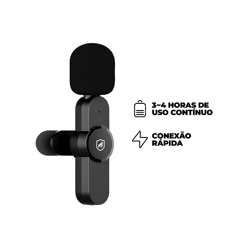 Microfone de Lapela Flex - Tipo C / Lightning - Gshield - foto 4