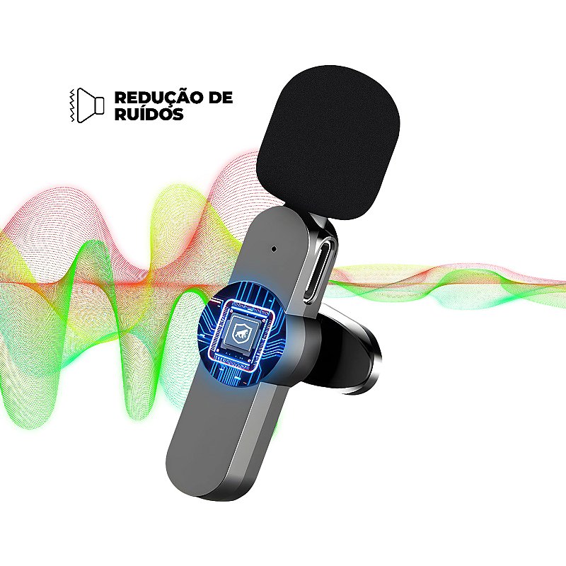 Microfone de Lapela Flex - Tipo C / Lightning - Gshield - foto 6