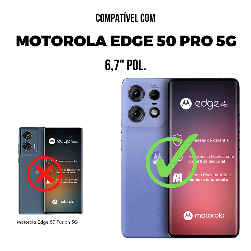 Película para Motorola Moto Edge 50 Pro 5G - Traseira de Fibra de Carbono Preta - Gshield