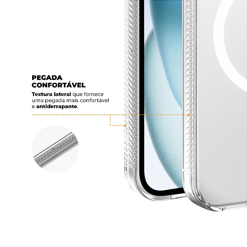 Kit Capa Anti-Slip Magsafe e Película Ultra Safe para iPhone 15 - Gshield