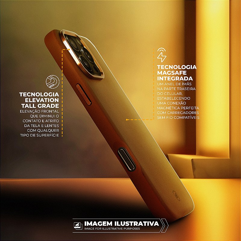 Capa para iPhone 16 - Couro Dual Magsafe - Marrom - Gshield