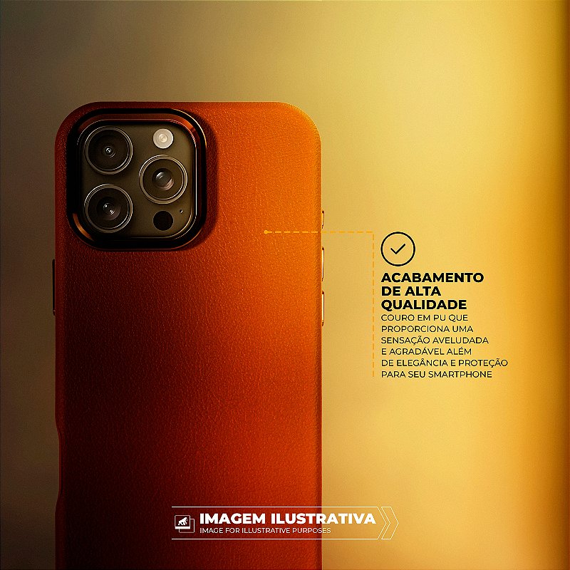 Capa para iPhone 16 - Couro Dual Magsafe - Marrom - Gshield